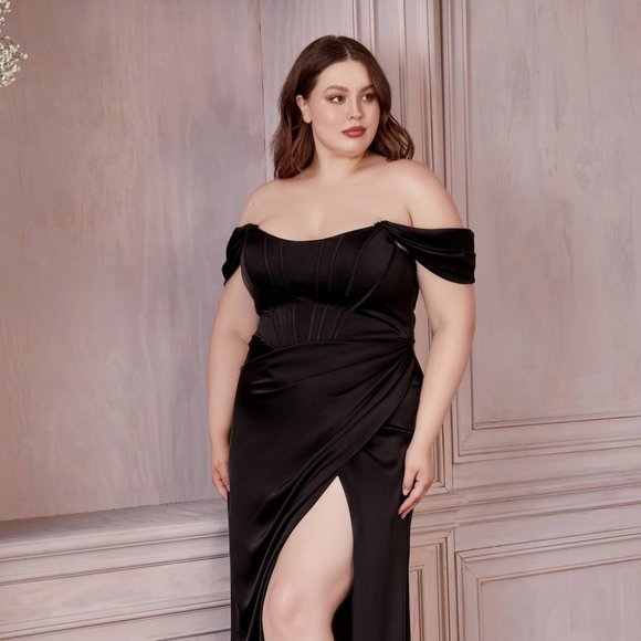 Cindy Collection 1734 Off Shoulder Long Sleeve Dress main image 1